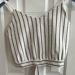 Woman’s top with open tie back